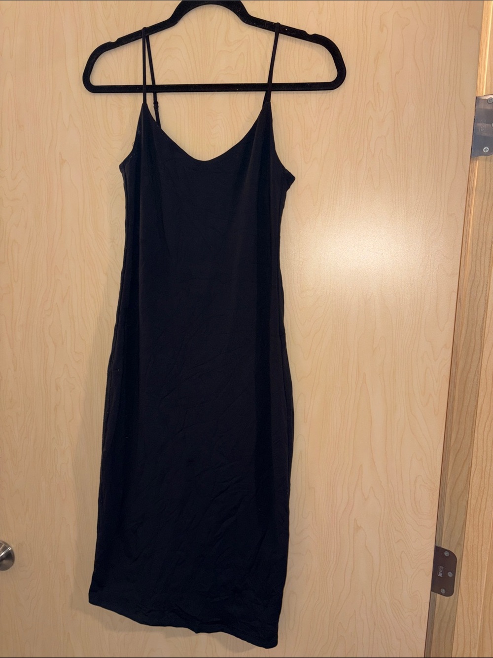 Babaton Black Slip Midi Dress